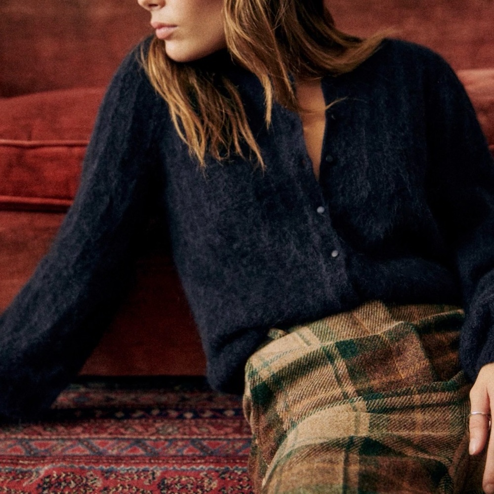 NWT - Sezane Amance cardigan in navy blue - size M